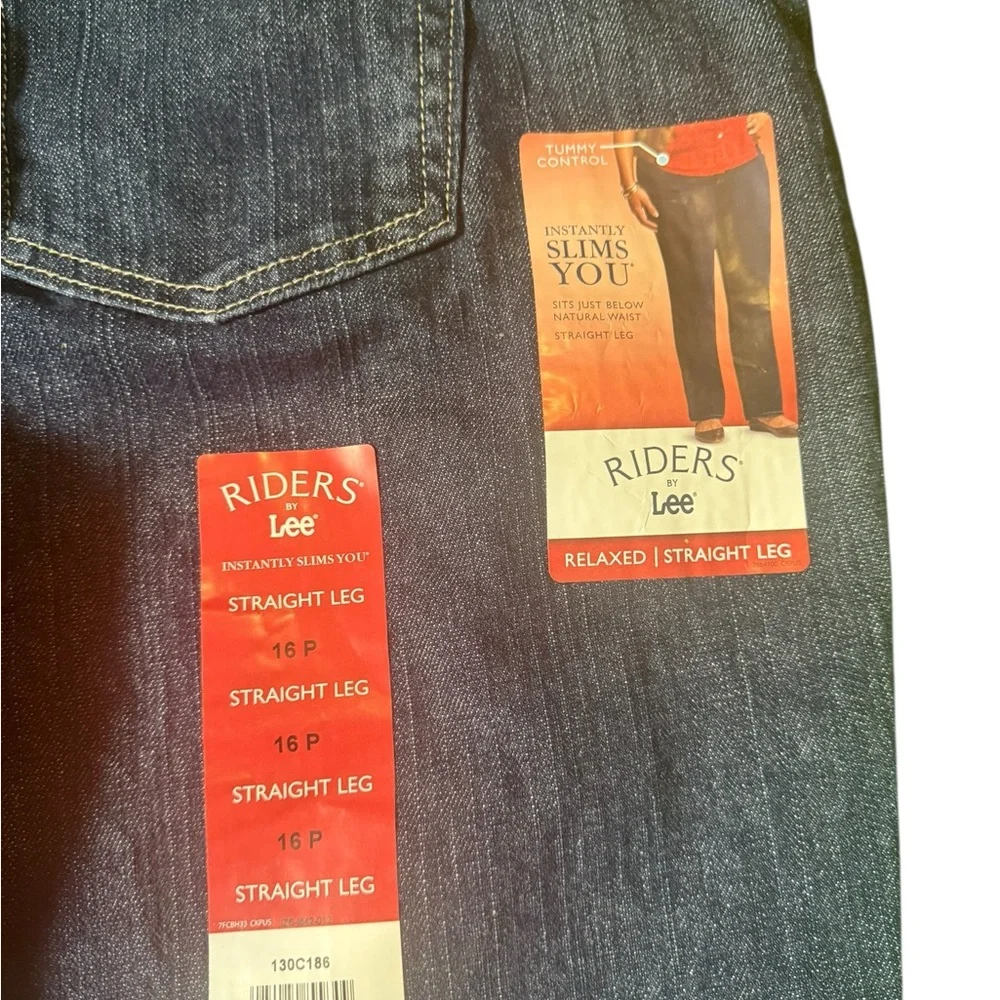 ❤️ Lee Women’s Relaxed Jeans in Dark Blue 16 P - Picture 5 of 5